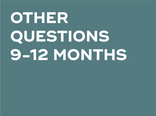 OTHER QUESTIONS: 9-12 MONTHS